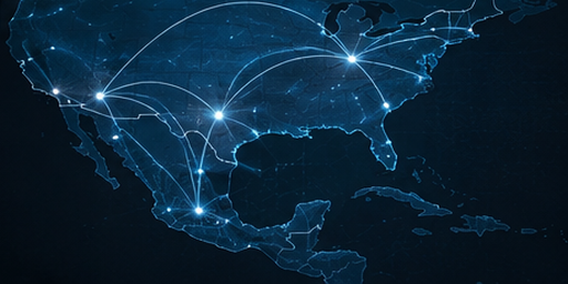 Mexico–U.S. industrial corridor map